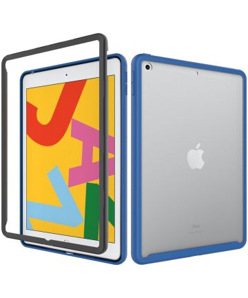 iPad 10.2 (2019/2020/2021) Hoes Volledig Schokbestendig Cover Blauw Hoesjes
