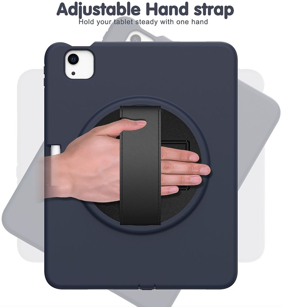 Apple iPad Air (2020/2022) / Pro 11 Hybride Hoesje Handriem Blauw afbeelding 9