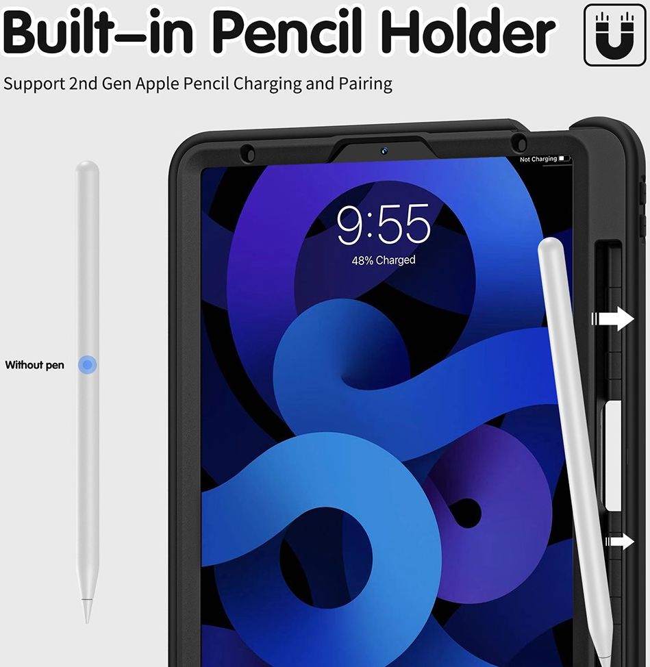 Apple iPad Air (2020/2022) / Pro 11 Hybride Hoesje Handriem Zwart afbeelding 15