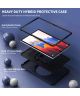 Samsung Galaxy Tab S7 Plus Hybride Kickstand Hoes Handriem Zwart