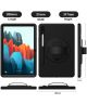 Samsung Galaxy Tab S7 Hybride Kickstand Hoes Handriem TPU Zwart