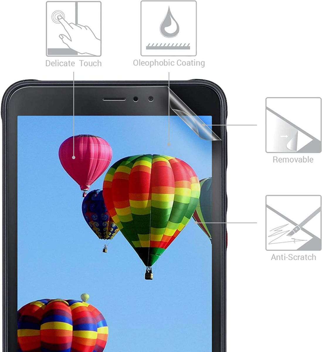 Samsung Galaxy Tab Active 2 Screen Protector Ultra Clear Display Folie afbeelding 2