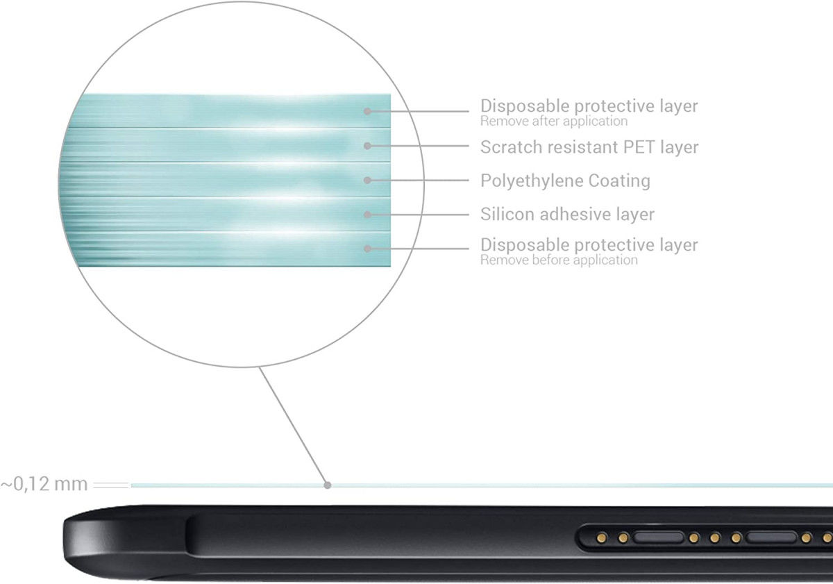 Samsung Galaxy Tab Active 2 Screen Protector Ultra Clear Display Folie afbeelding 3