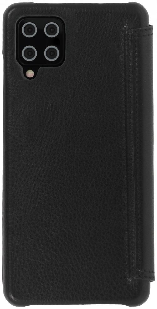 Minim Samsung Galaxy A42 Hoesje Echt Leer Book Case Zwart afbeelding 2