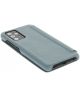 Minim Samsung Galaxy A52 / A52S Hoesje Echt Leer Book Case Blauw