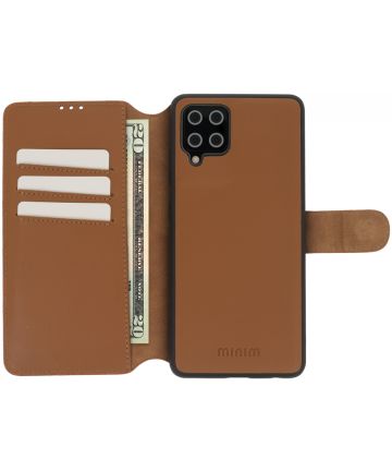 Minim 2-in-1 Samsung Galaxy A42 Hoesje Book Case en Back Cover Bruin Hoesjes