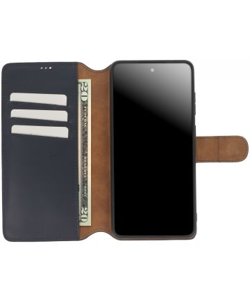 Minim 2-in-1 Samsung Galaxy A42 Hoesje Book Case en Back Cover Blauw Hoesjes