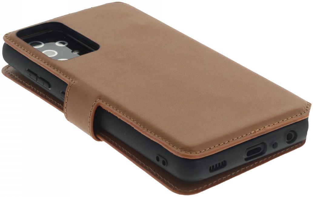 Minim 2-in-1 Samsung A52 / A52S Hoesje Book Case en Back Cover Bruin afbeelding 6