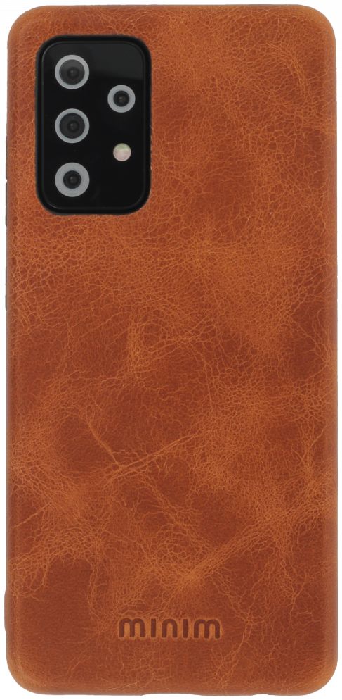 Minim Samsung Galaxy A52 / A52S Hoesje Back Cover Hoesje Cognac afbeelding 1