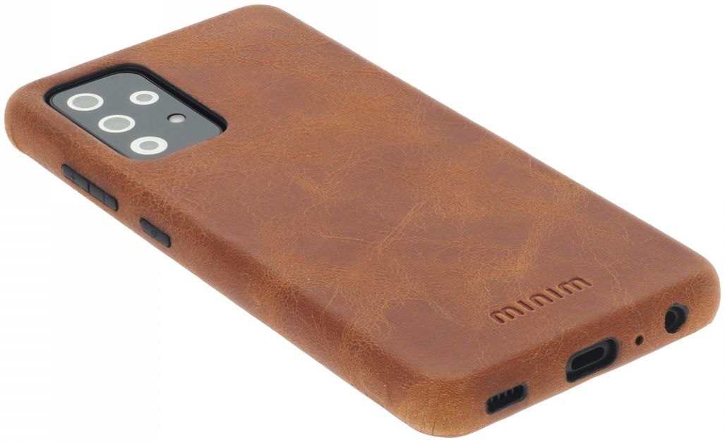 Minim Samsung Galaxy A52 / A52S Hoesje Back Cover Hoesje Cognac afbeelding 3
