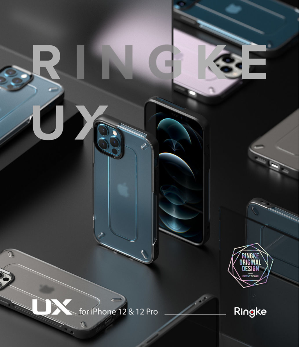 Ringke UX Apple iPhone 12 / 12 Pro Hoesje Back Cover Grijs afbeelding 12