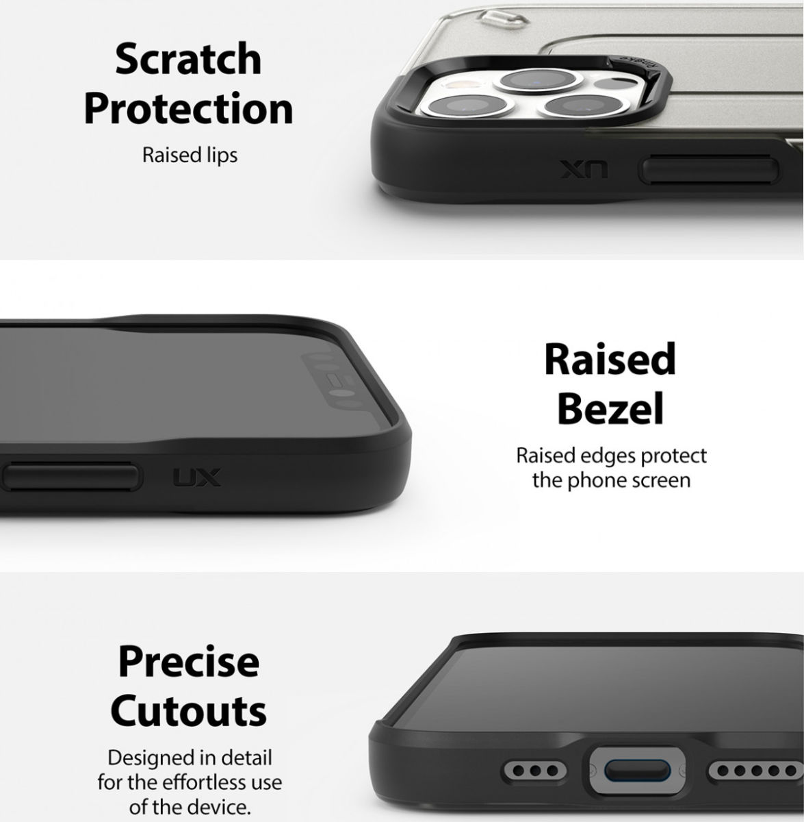Ringke UX Apple iPhone 12 / 12 Pro Hoesje Back Cover Grijs afbeelding 3