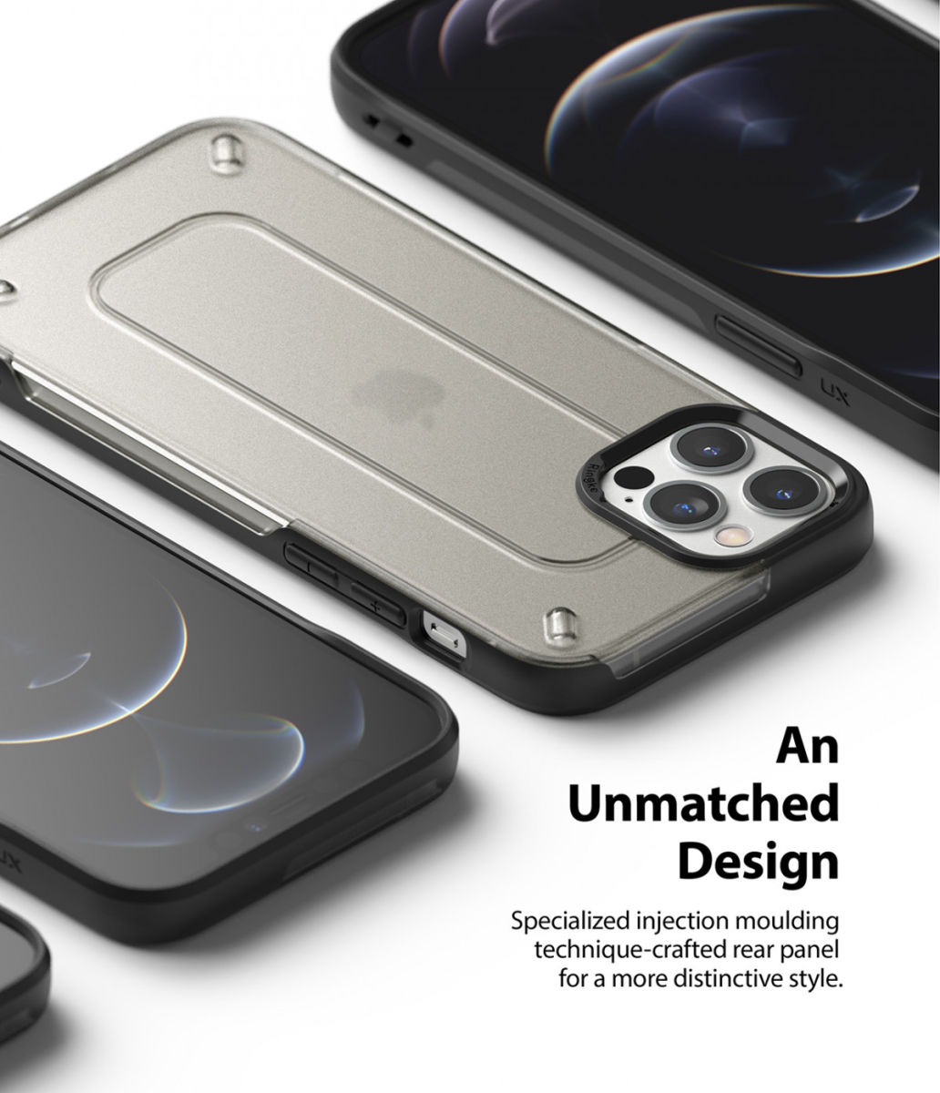 Ringke UX Apple iPhone 12 / 12 Pro Hoesje Back Cover Grijs afbeelding 9