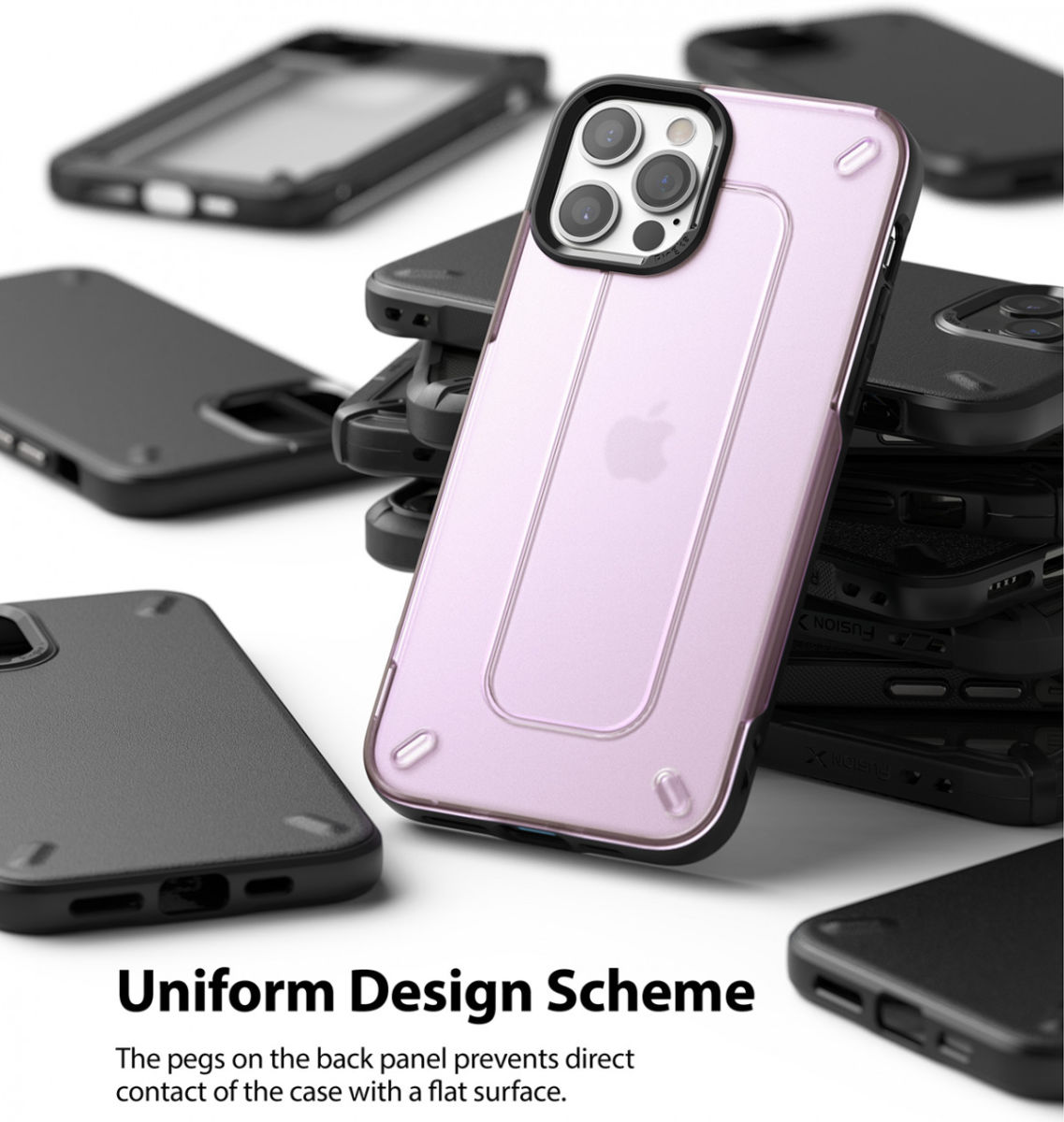 Ringke UX Apple iPhone 12 / 12 Pro Hoesje Back Cover Grijs afbeelding 4
