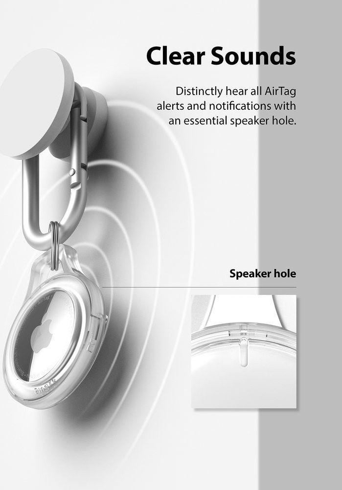 Ringke Apple AirTag Slim Sleutelhanger TPU Transparant Groen afbeelding 7