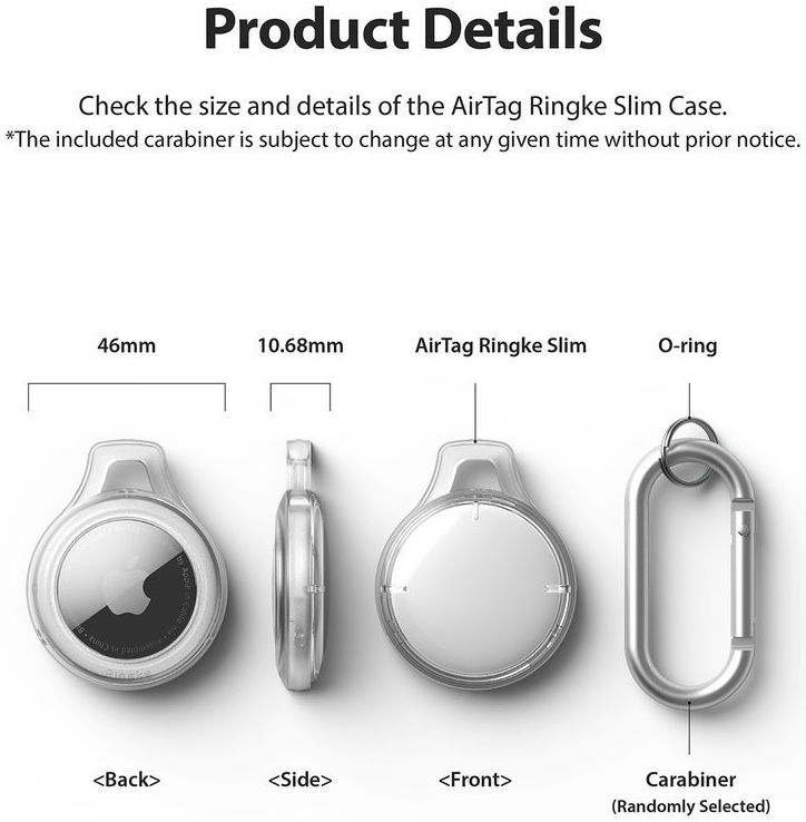 Ringke Apple AirTag Slim Sleutelhanger TPU Transparant Groen afbeelding 9
