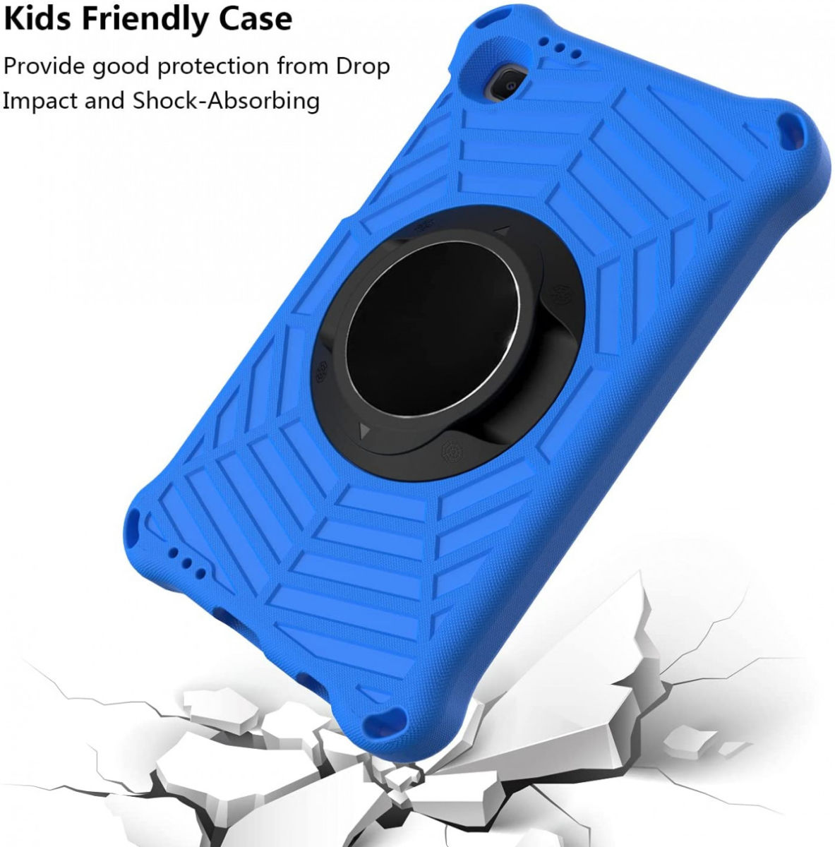 Samsung Galaxy Tab A7 Lite Hoes 360 Graden Kickstand Back Cover Blauw afbeelding 3