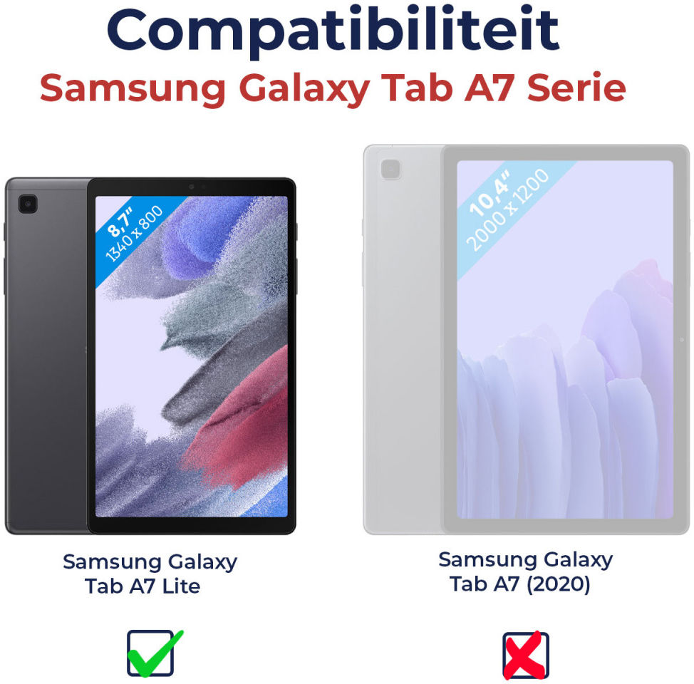 Samsung Galaxy Tab A7 Lite Kinder Tablethoes met Handvat Blauw afbeelding 11