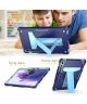 Samsung Galaxy Tab S7 FE/S7 Plus Hoes Kickstand Back Cover Blauw