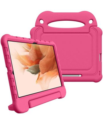 Samsung Galaxy Tab S7 FE / S7 Plus Kinder Tablethoes met Handvat Roze Hoesjes