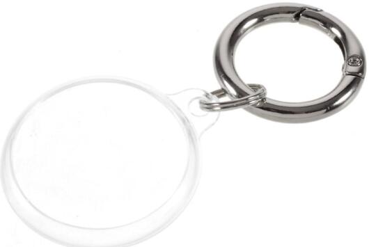Apple AirTag Sleutelhanger TPU met Gesp Transparant afbeelding 1