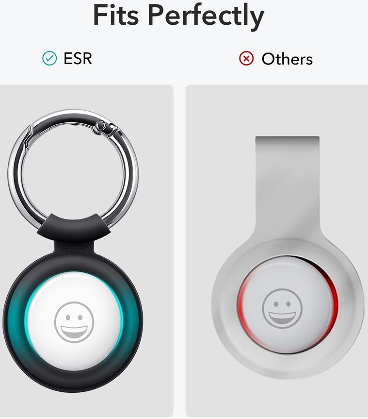Apple AirTag Sleutelhanger Siliconen Hoes met Karabijnhaak Zwart afbeelding 6