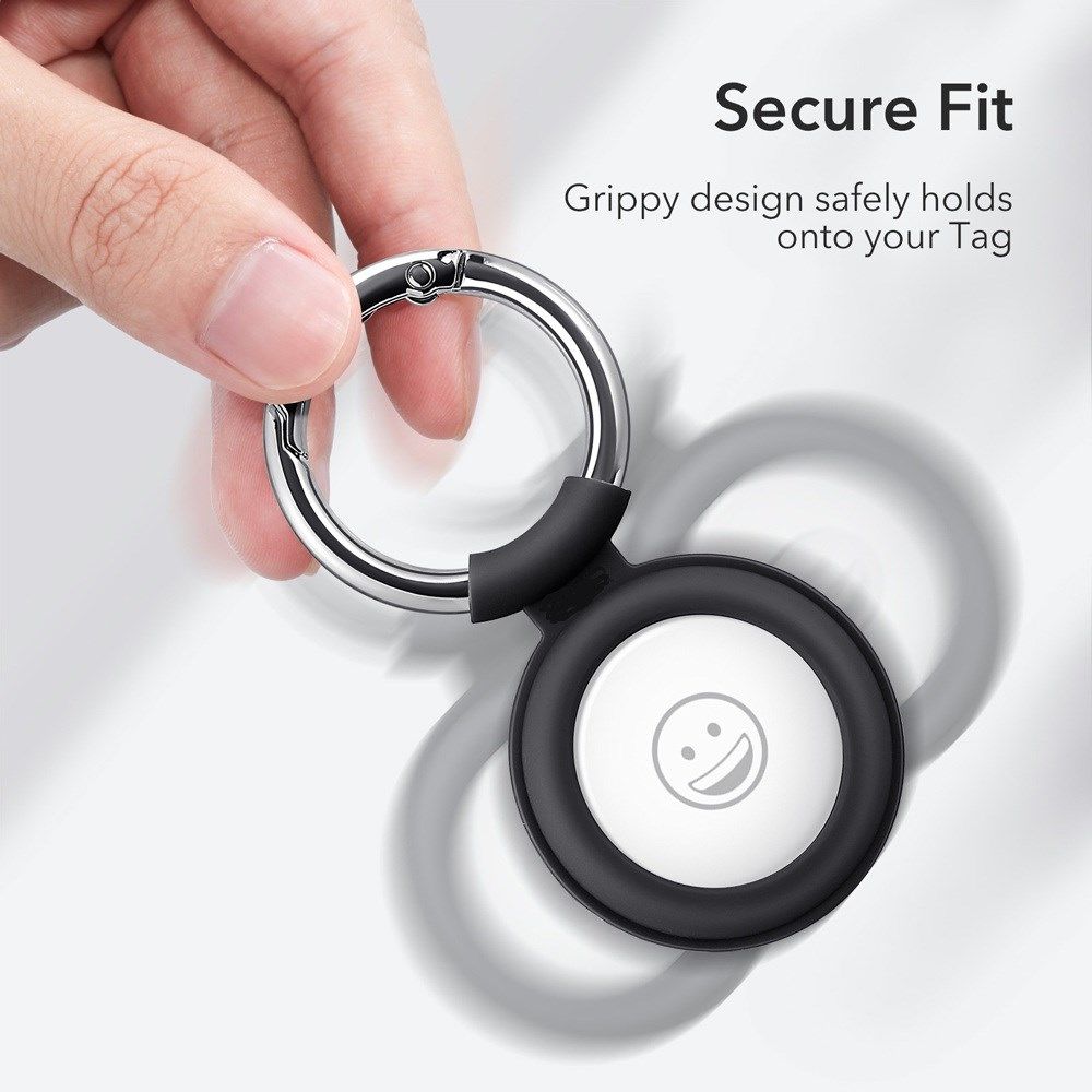 Apple AirTag Sleutelhanger Siliconen Hoes met Karabijnhaak Wit afbeelding 11