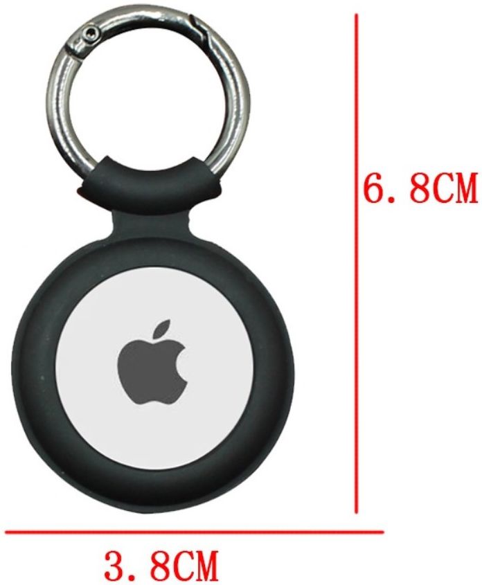 Apple AirTag Sleutelhanger Siliconen Hoes met Karabijnhaak Wit afbeelding 3