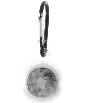 Apple AirTag Sleutelhanger Siliconen Bescherm Hoes + Haak Transparant Hoesjes
