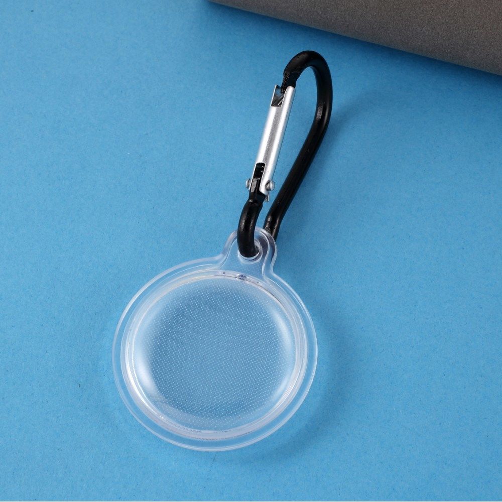 Apple AirTag Sleutelhanger Siliconen Bescherm Hoes + Haak Transparant afbeelding 3