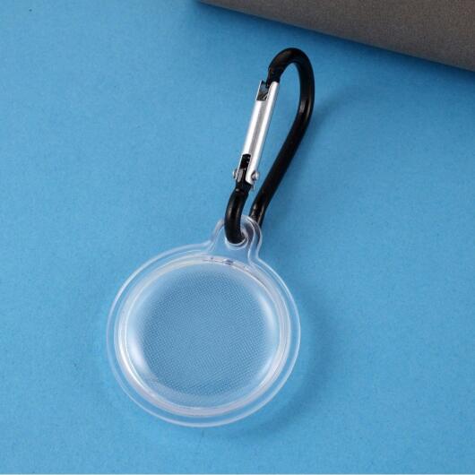 Apple AirTag Sleutelhanger Siliconen Bescherm Hoes + Haak Transparant afbeelding 3