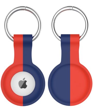 Apple AirTag Sleutelhanger Siliconen Bescherm Hoes Rood/Blauw Hoesjes