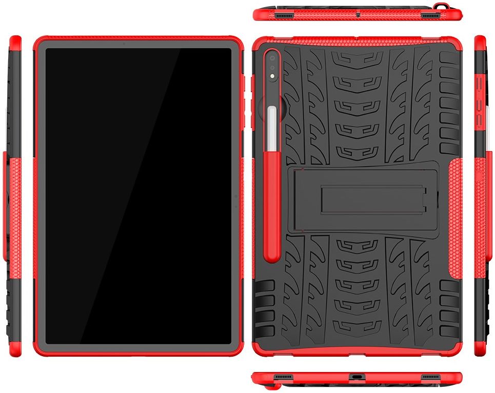 Samsung Galaxy Tab S7 FE / S7 Plus Hoes Hybride Back Cover Rood