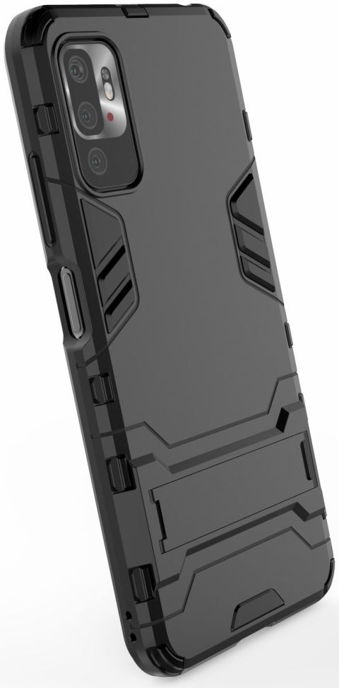 Xiaomi Redmi Note 10 5G/Poco M3 Pro Hoesje Kickstand Shock Proof Zwart afbeelding 7