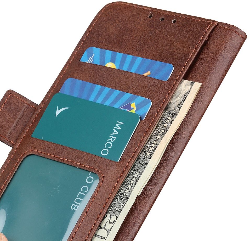 Xiaomi Redmi Note 10 5G/Poco M3 Pro Hoesje Wallet Book Case Coffee afbeelding 5
