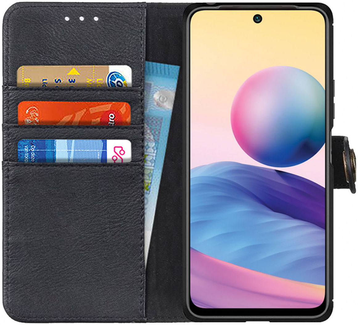 KHAZNEH Xiaomi Redmi Note 10 5G / Poco M3 Pro Hoesje Book Case Zwart afbeelding 1