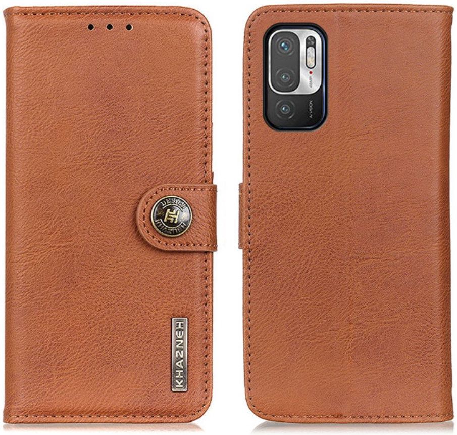 KHAZNEH Xiaomi Redmi Note 10 5G / Poco M3 Pro Hoesje Book Case Bruin afbeelding 3