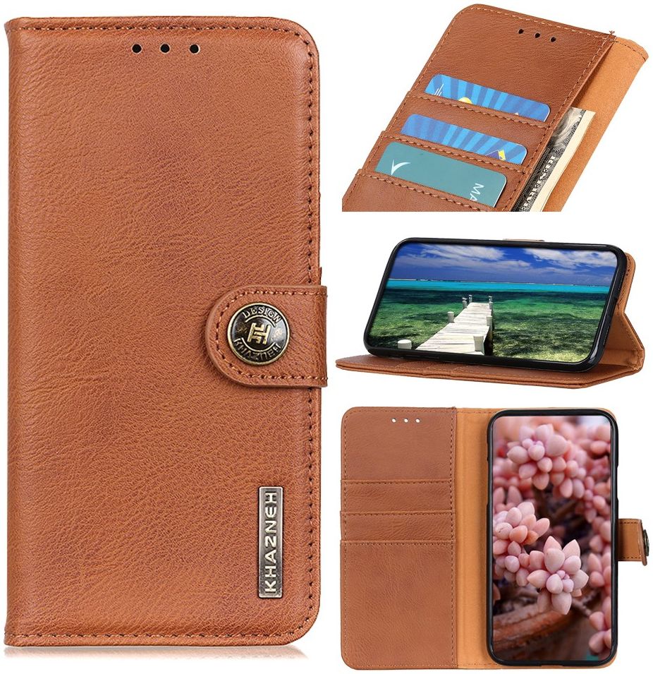 KHAZNEH Xiaomi Redmi Note 10 5G / Poco M3 Pro Hoesje Book Case Bruin afbeelding 10