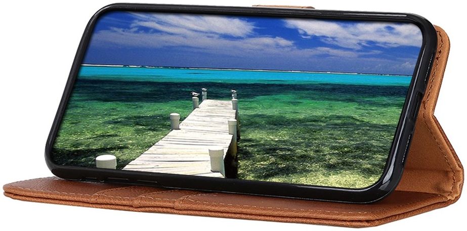KHAZNEH Xiaomi Redmi Note 10 5G / Poco M3 Pro Hoesje Book Case Bruin afbeelding 6