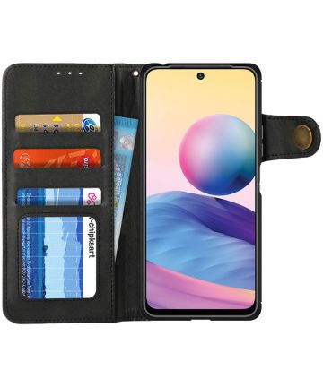 KHAZNEH Xiaomi Redmi Note 10 /Poco M3 Pro Hoesje Bookcase Wallet Zwart Hoesjes