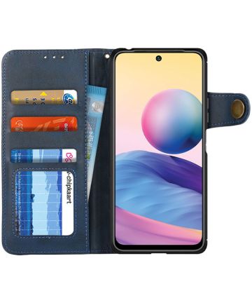 KHAZNEH Xiaomi Redmi Note 10 /Poco M3 Pro Hoesje Bookcase Wallet Blauw Hoesjes