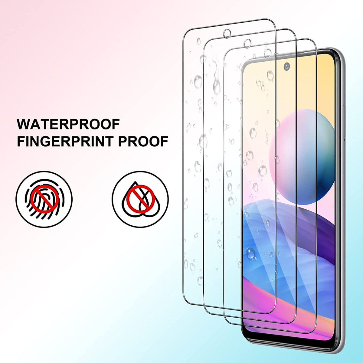 Xiaomi Redmi Note 10 5G/Poco M3 Pro Screen Protector Display Folie afbeelding 2