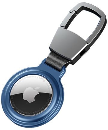 Apple AirTag Sleutelhanger Metalen Case met Magnetische Sluiting Blauw Hoesjes