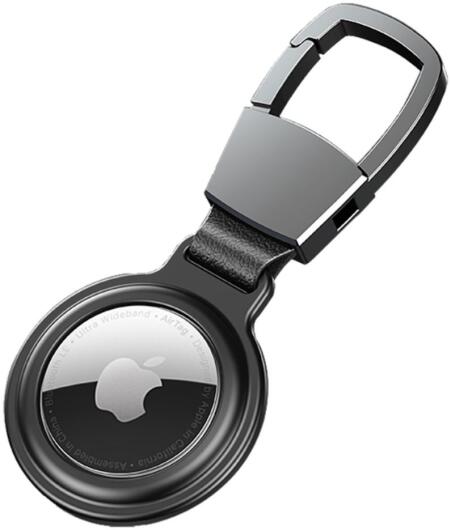 Apple AirTag Sleutelhanger Metalen Case met Magnetische Sluiting Zwart afbeelding 1