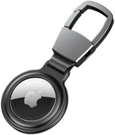 Apple AirTag Sleutelhanger Metalen Case met Magnetische Sluiting Zwart afbeelding