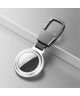 Apple AirTag Sleutelhanger Metalen Case + Magnetische Sluiting Silver