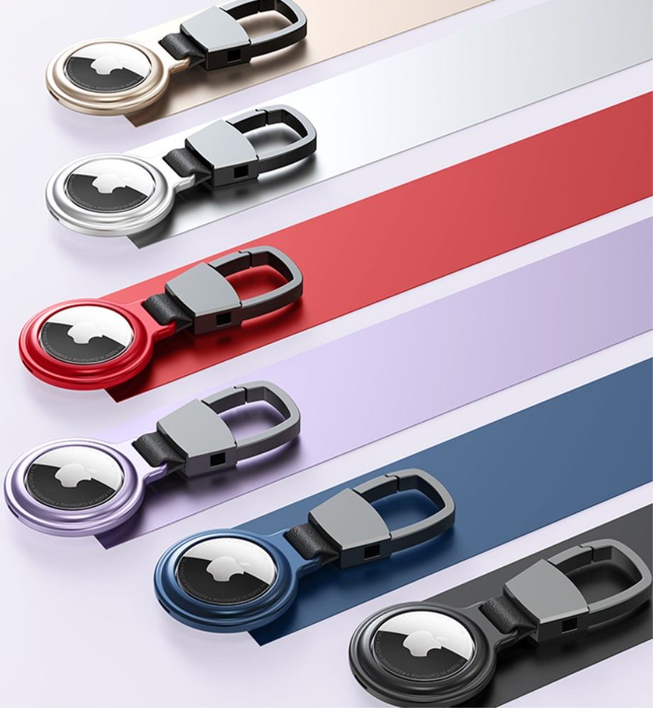 Apple AirTag Sleutelhanger Metalen Case + Magnetische Sluiting Silver afbeelding 4