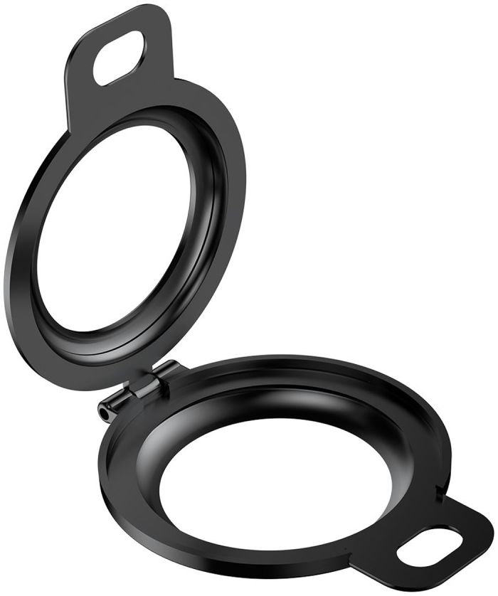Apple AirTag Sleutelhanger Aluminium Bescherm Case met Haak Zwart afbeelding 2