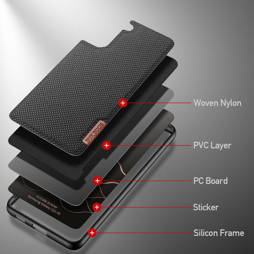 Dux Ducis Fino Series Samsung Galaxy S21 FE Hoesje Back Cover Zwart afbeelding 7