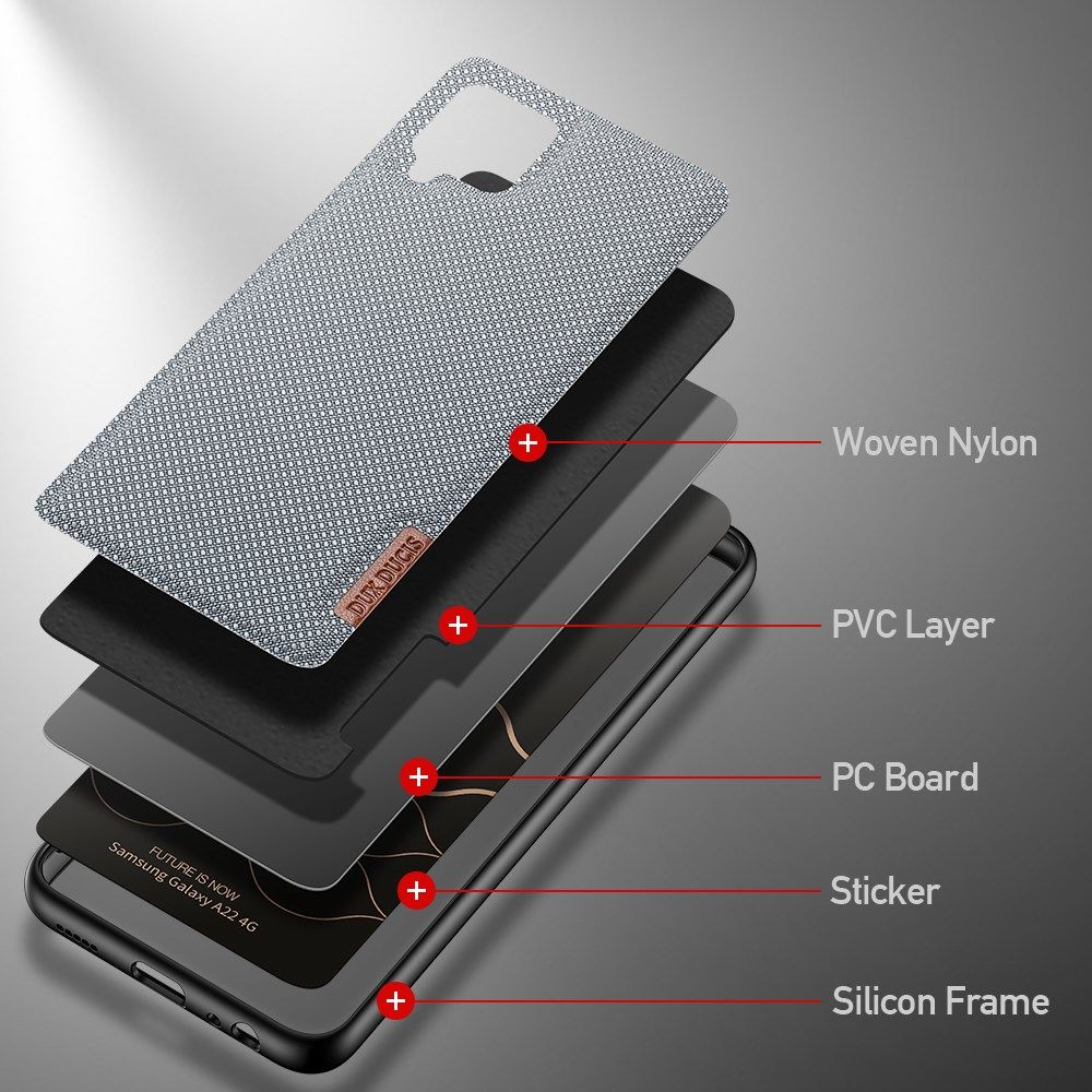 Dux Ducis Fino Series Samsung Galaxy M22/A22 4G Hoesje Backcover Blauw afbeelding 6